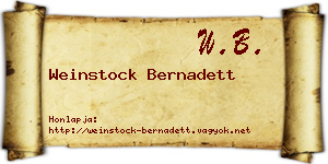 Weinstock Bernadett névjegykártya